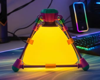 Lámpara de bomba de Splatoon 3 recargable, impresa en 3D, con sensor táctil y vibración, ideal para decoración de escritorio.