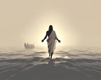 Christian Wall Art: Jesus Walking on Water (Digital Download)