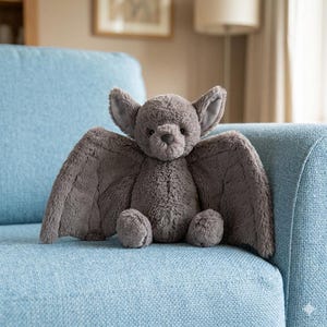 Bashful Bat Small Plush Toy 8” – Retired Halloween Rare Soft Stuffed Animal