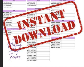 2026 Mahjong Hand Tracker