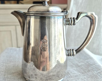 Antique English Silver Coffee Pot, Art Nouveau Elkington & Co, 1930 Royal KNSM