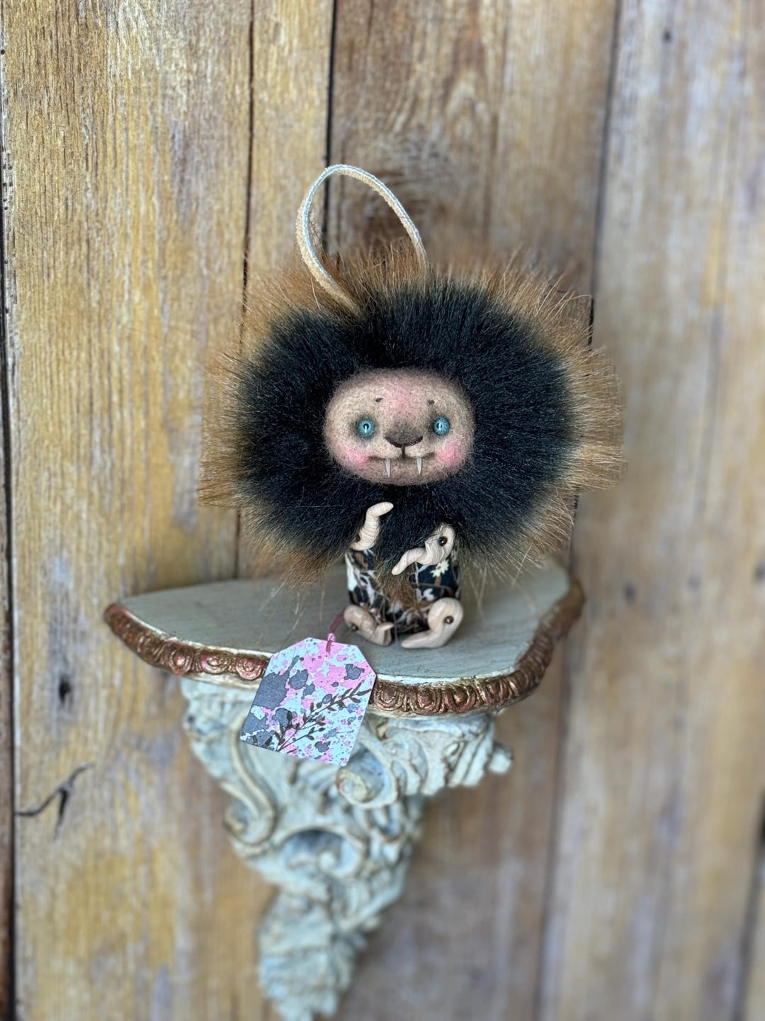 Handmade Forest Creature Doll – Cute Fanged Woodland Spirit, OOAK Art ...