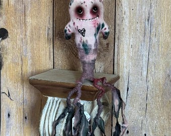 Brinquedo Raiz de Mandrágora OOAK, Criatura Fantástica Feita à Mão, Boneca de Arte Assustadoramente Fofa, Decoração Bruxa Cottagecore, Presente Exclusivo, Mandrágora, Boneca Mágica