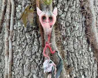 Brinquedo Raiz de Mandrágora OOAK, Criatura Fantástica Feita à Mão, Boneca de Arte Assustadoramente Fofa, Decoração Bruxa Cottagecore, Presente Exclusivo, Mandrágora, Boneca Mágica