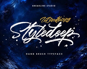 Styledeep Font OTF, Hand Brush Typeface for Cricut Canva Logos
