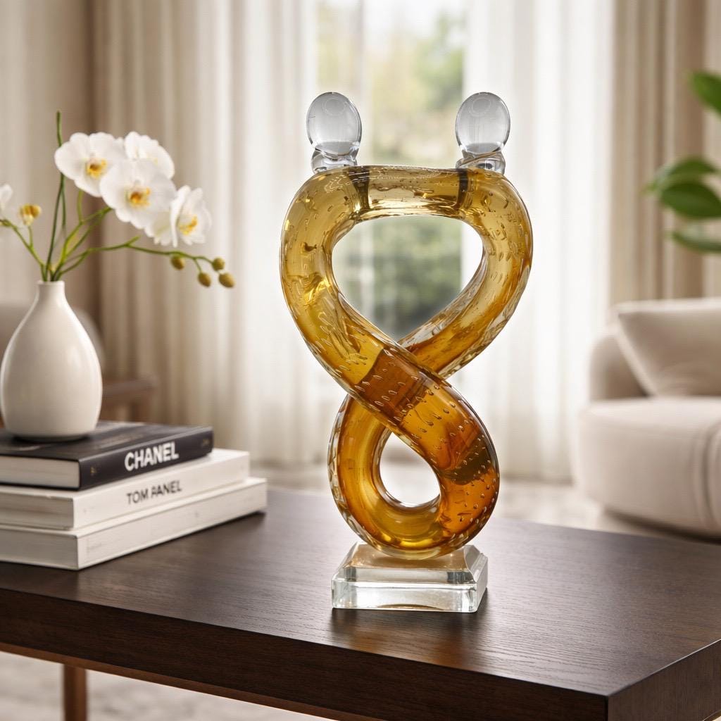 Murano Glass Love Knot Sculpture - Etsy