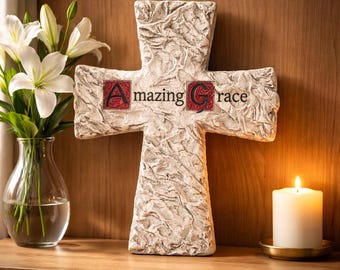 Vintage Grace Rustic Wall Cross (11 x 8 in)