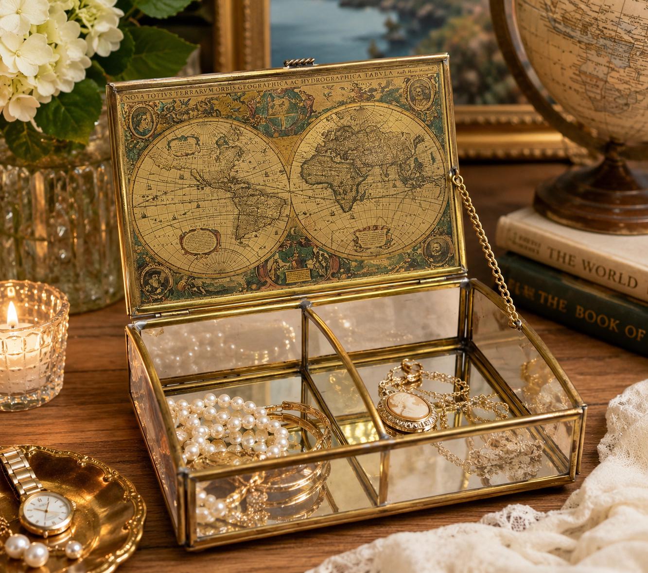 World Map Trinket Box - Etsy