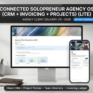 Freelance Agency OS 2026 | Client CRM, Project invoicing | Notion Template