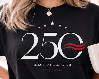 Happy 250th Birthday USA Shirt, America 250 Tee, Patriotic 4th of July Shirt, Semiquincentennial Gift,Patriotic American Flag Shirts