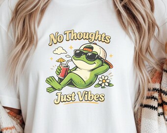 Relaxed Frog Graphic Tee, Streetwear Vibes, Unisex Cotton Shirt