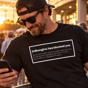 Blocked By Dan Bongino T-Shirt, Bongina Block Party Political Shirt