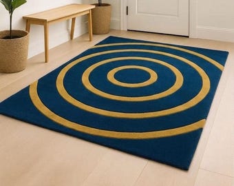 Handgetufteter Wollteppich, Handgetufteter Teppich, Wollteppich, Handgemachter Teppich für Wohnzimmer, Schlafzimmer, Wohnzimmer Teppich 200x300
