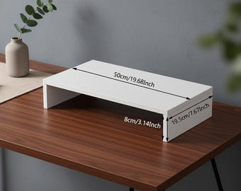 Laptop Stand Desk Organizer, Monitor Riser Shelf, Wooden WPC Laptop Stand, Desk Shelf Organizer, Office Setup, Gaming Desk Accessory