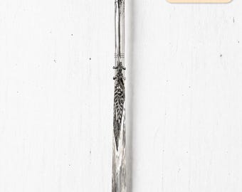 Calzador de acero inoxidable forjado a mano con figura de lagarto / Guía de instrucciones en PDF