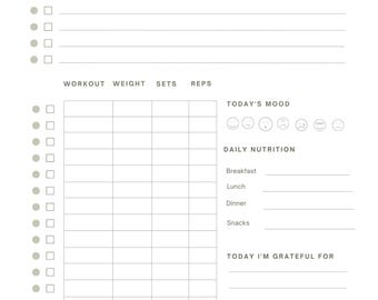 Foglio di calcolo per la pianificazione degli allenamenti, tracker di fitness, Google Sheets, Excel (download digitale)