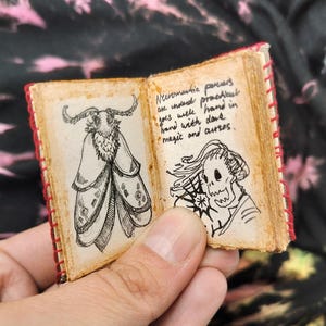 Mini Book, Ruby Red - for dollhouse or tiny witches