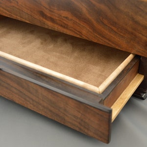 Claro Walnut / Ebony/ Aluminum Jewelry Case  SOLD  ( Made To Order)