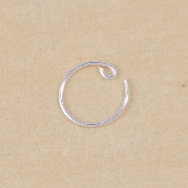 Sterling Silver Nose Piercing Ring / Hoop 22g 24g  - FREE SHIPPING to US