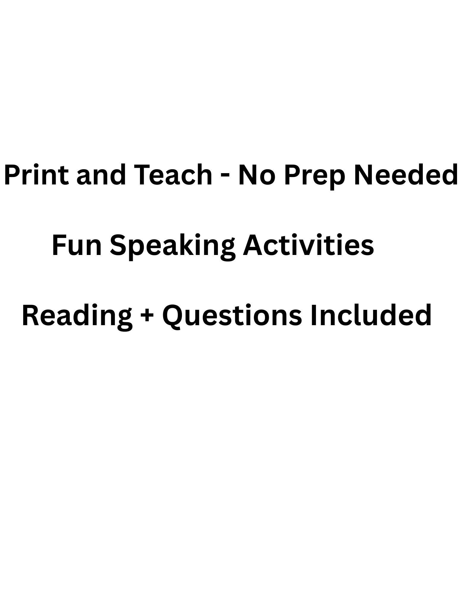 Present Perfect ESL Lesson Plan A2 B1 No Prep Worksheets & Speaking ...