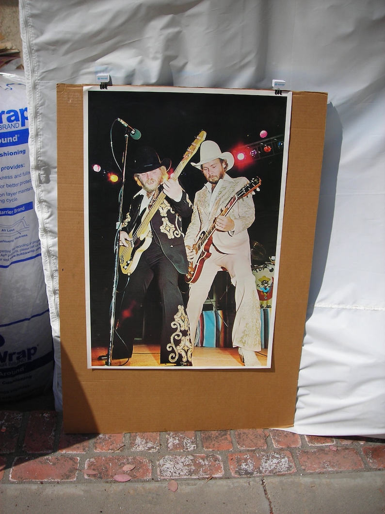 Vintage 1970's ZZ Top Hippie Poster Band Music Etsy