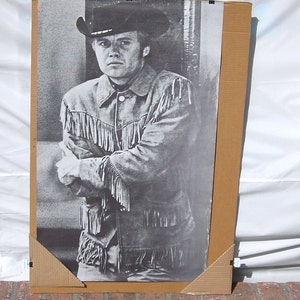 Vintage 1960s B&W Jon Voight Midnight Cowboy Movie Poster NOS image 2