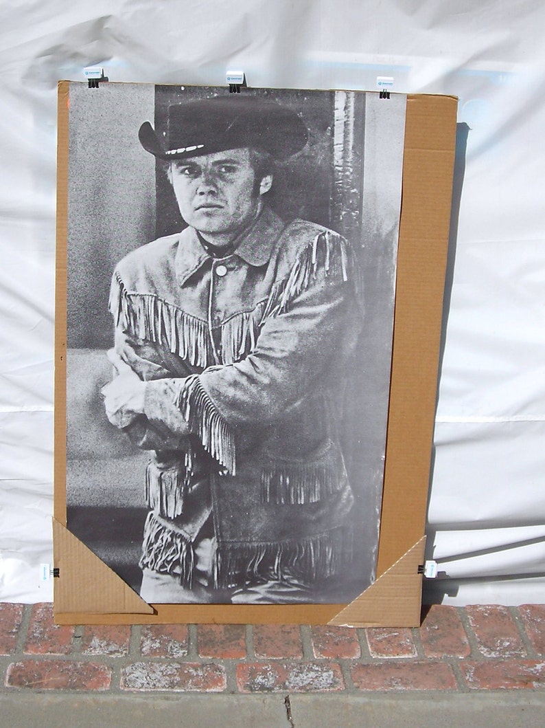 Vintage 1960s B&W Jon Voight Midnight Cowboy Movie Poster NOS image 2