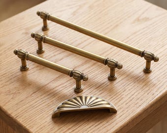 Tiradores para armarios y cajones, herrajes para muebles vintage, herrajes clásicos para armarios de cocina, tiradores decorativos para cómodas, hogar elegante