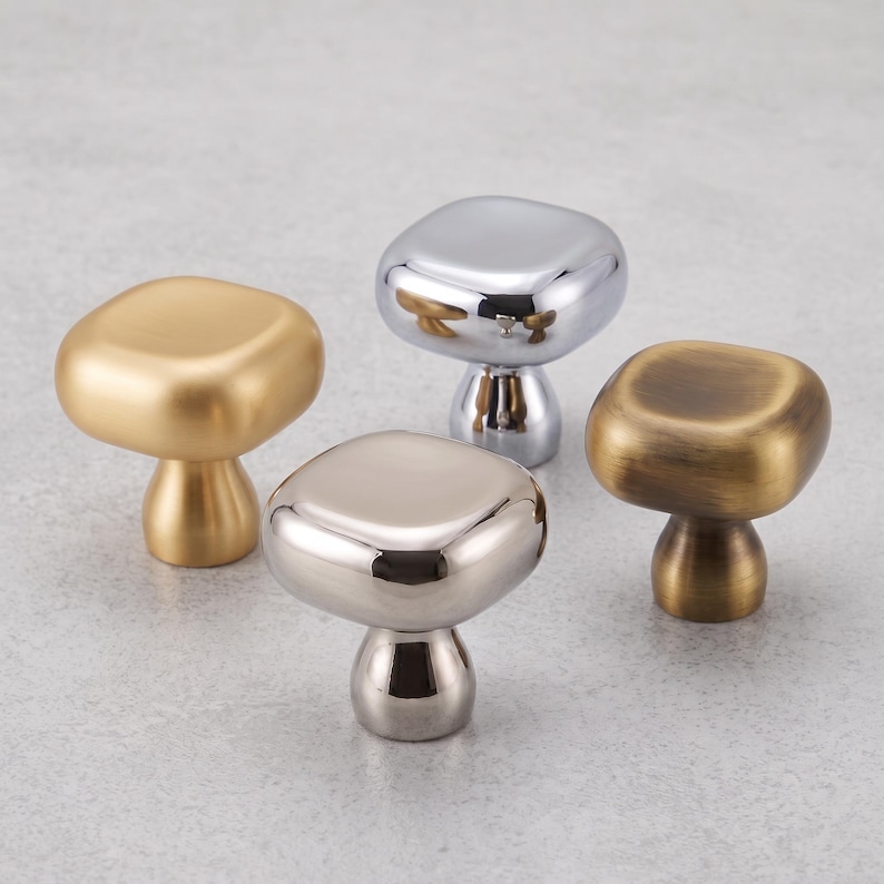 Pomelli per mobili, pomelli rotondi per cassetti, ferramenta moderna per mobili, ferramenta minimalista per mobili da cucina, pomelli per cassettiere, decorazioni semplici per rinnovare la casa immagine 1