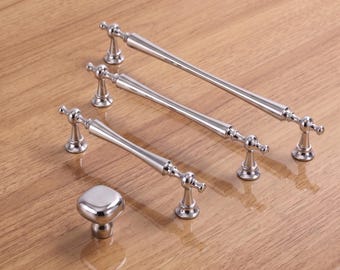Tiradores para armarios, tiradores largos para cajones, herrajes para muebles vintage, tiradores clásicos para armarios de cocina, tiradores decorativos para cómodas, hogar elegante