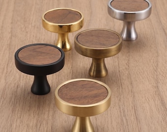 Tiradores para armarios, tiradores redondos para cajones, herrajes modernos para muebles, herrajes minimalistas para armarios de cocina, tiradores para cómodas, decoración rústica para el hogar.