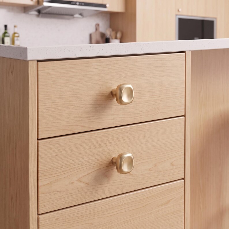 Pomelli per mobili, pomelli rotondi per cassetti, ferramenta moderna per mobili, ferramenta minimalista per mobili da cucina, pomelli per cassettiere, decorazioni semplici per rinnovare la casa immagine 3