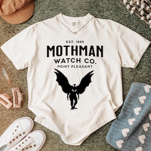 Mothman Watch Co Shirt, Cryptidcore Tee, Comfort Colors 1717