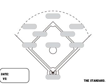 Emplacement de la carte pour les matchs de baseball et de softball, idéal pour les petites ligues et les jeunes
