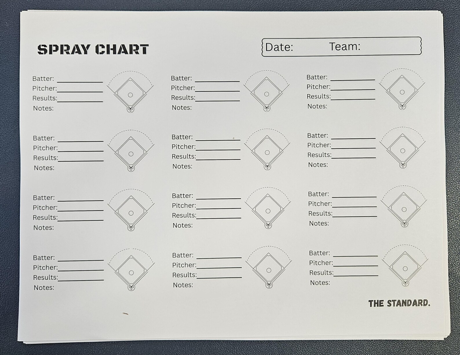 Spray Chart for Baseball & Softball Printable - Etsy