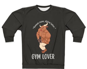 Benutzerdefinierte Bull Gym Lover Sweatshirt | Schweiß jetzt nachher glänzen, Fitness Grafik