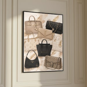 LOUIS VUITTON アートプリント ゴールドフレーム Louis Vuitton Picture Frame - Etsy Finland