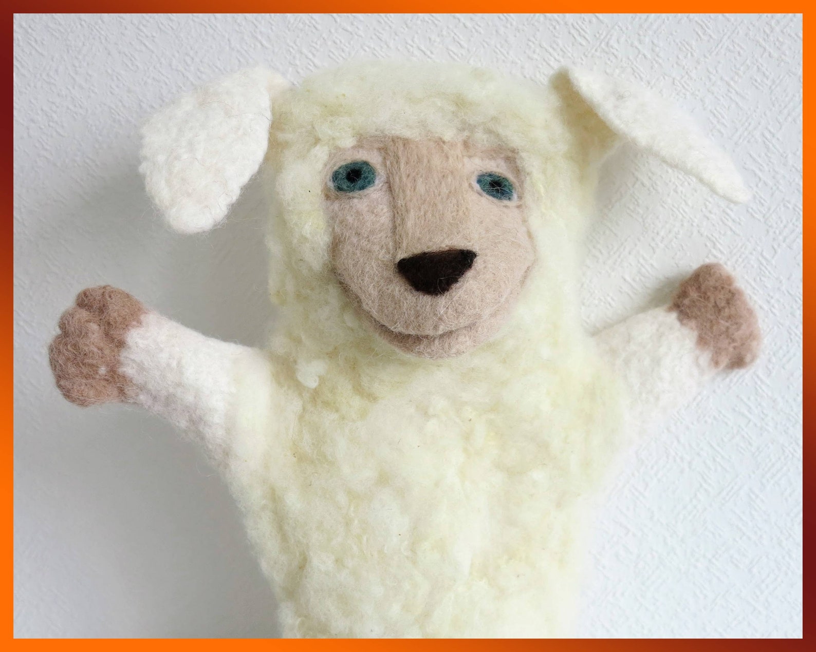 Sheep hand puppet felted animal toy for children and adults Etsy