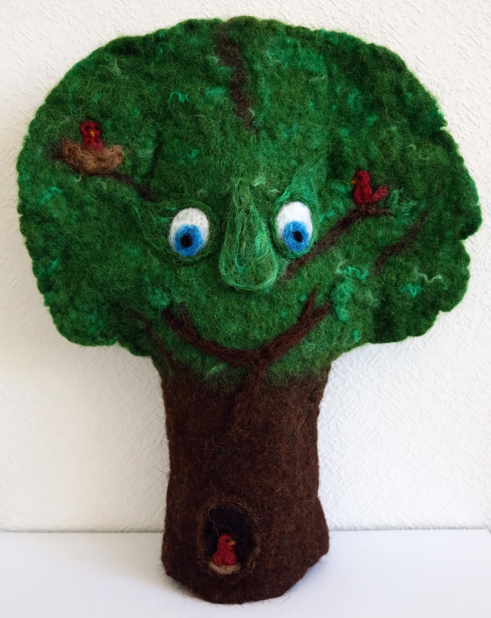 Tree hand puppet oneofakind felted toy for children and Etsy
