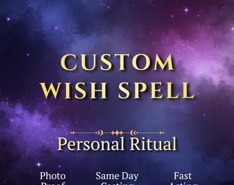 Custom Wish Ritual, Personal Ritual for Love, Money, Career, Luck or Any Goal