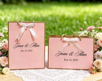 Personalisierte Name Hochzeitsgeschenk Taschen, Benutzerdefinierte Geschenktaschen, Hochzeit Gunsten Taschen, Brautdusche Tasche, Hotel Favor Bag für Gast, Party Favor Bag