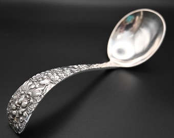Vintage Stieff "Rose" Pattern Solid Sterling Silver Ladle