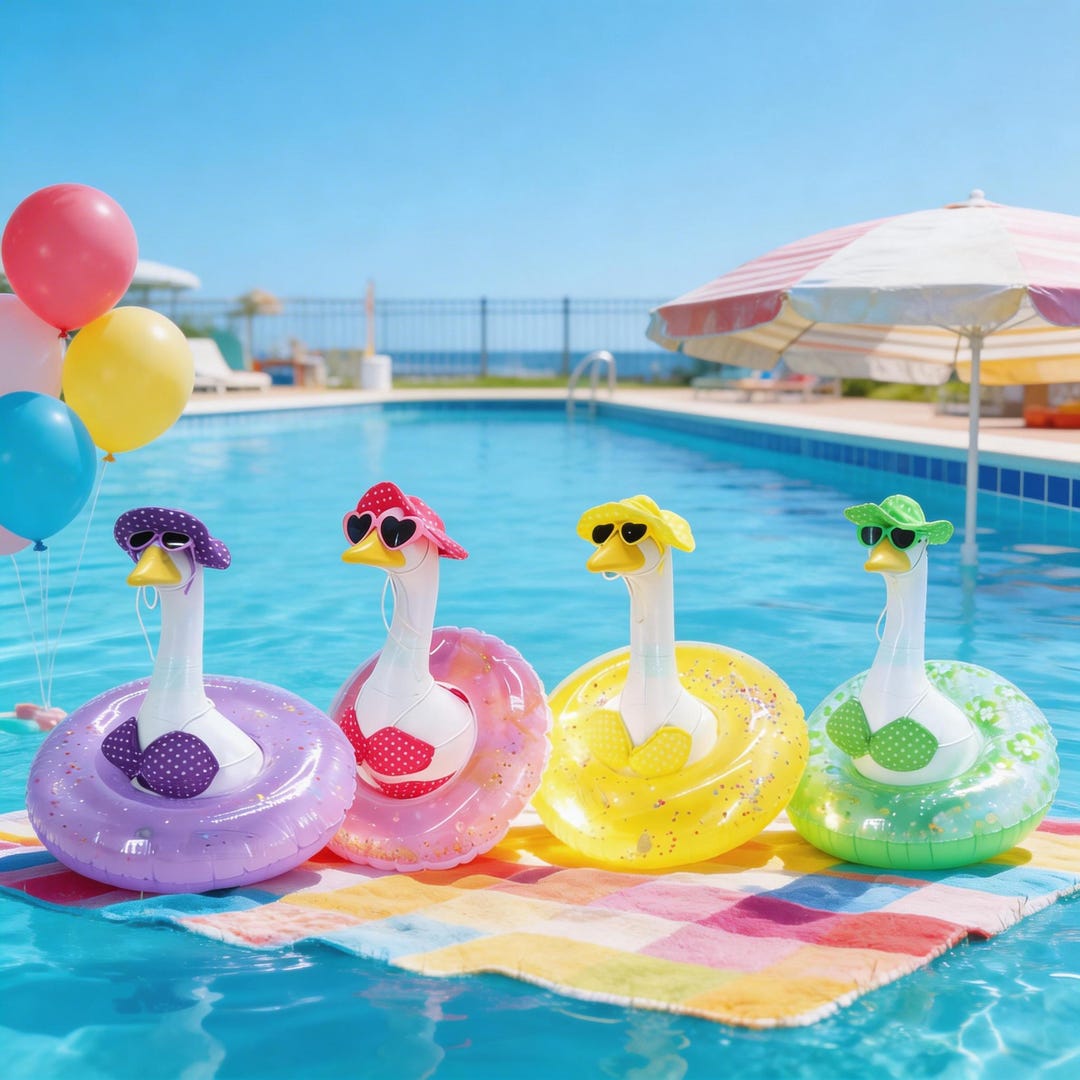 Summer Bikini Pool Float Porch Goose Outfit – Fits 23 Inch Goose, Beach ...