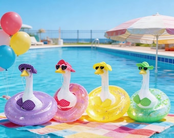 Bikini d'été avec flotteur de piscine pour oie de porche - convient à une oie de 23 pouces, décoration d'oie de plage