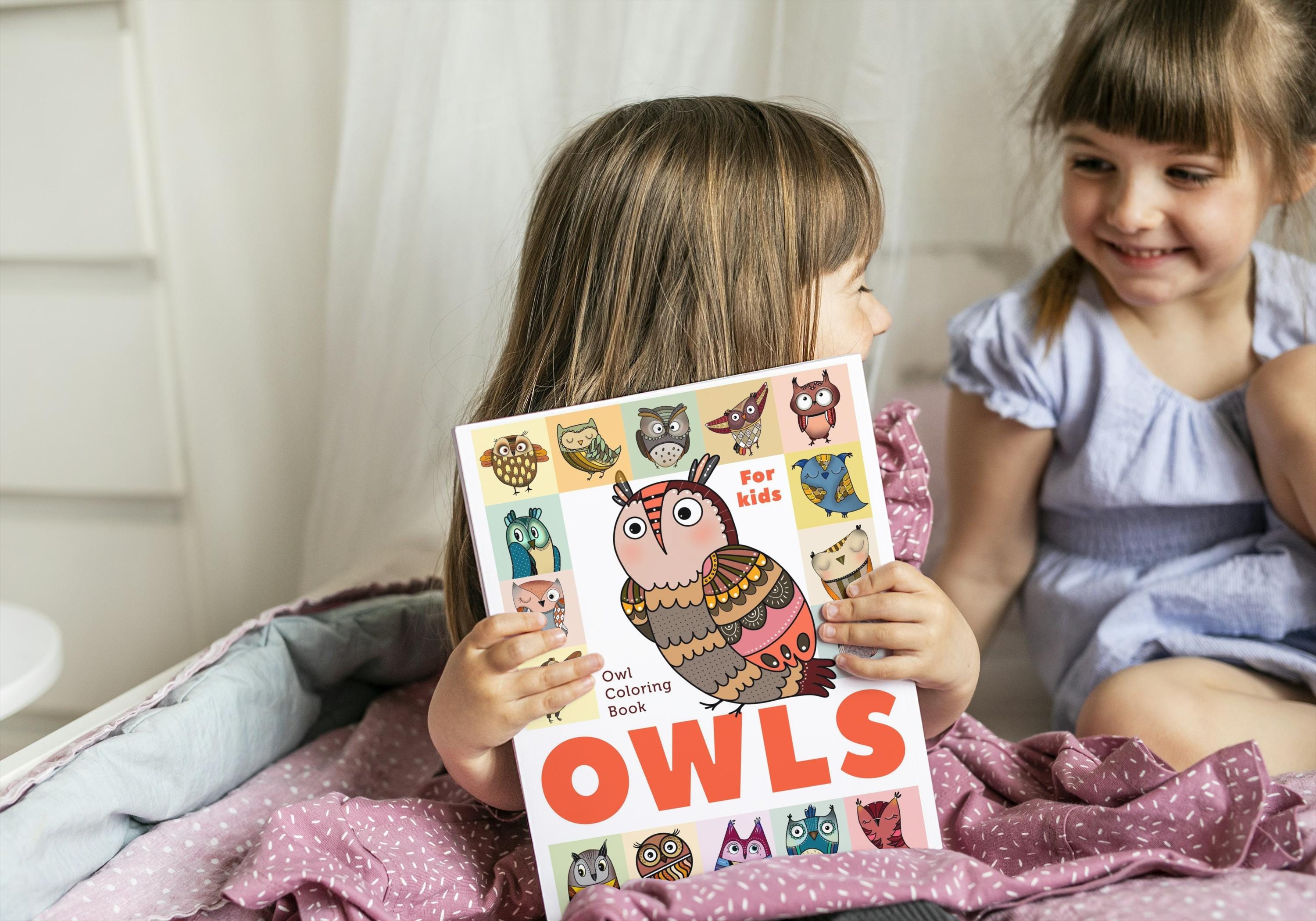 35 Original Hand-Drawn Owl Illustrations – Fairy Tales Coloring Book (PDF Download)