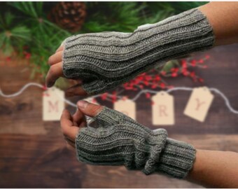 Mitaines tricotées à la main : Gants d'hiver unisexes