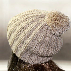 Accessories, Wool, Winter Hat, Handknitted, Pom Pom Hat, Hat knit, Women & Men, Slouchy Hat, Beanie Winter Hat. Available in many colours.