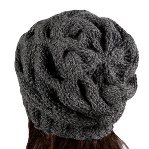 Hand knitted ladies slouchy beanie. A lovely hat available in many colours. image 5