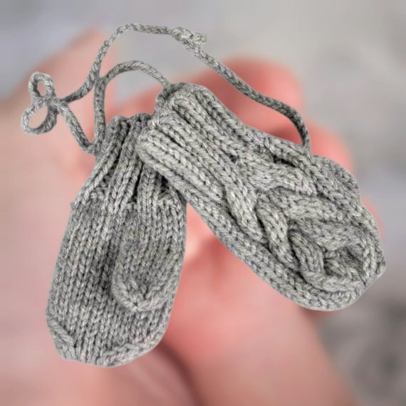 Baby girl mittens with cheap string