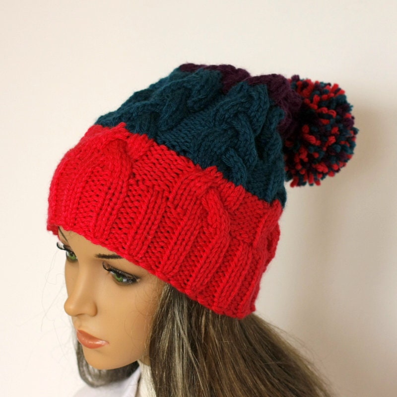Hand Knitted Warm Bobble Hat for Women. Soft and Comfortable Etsy UK